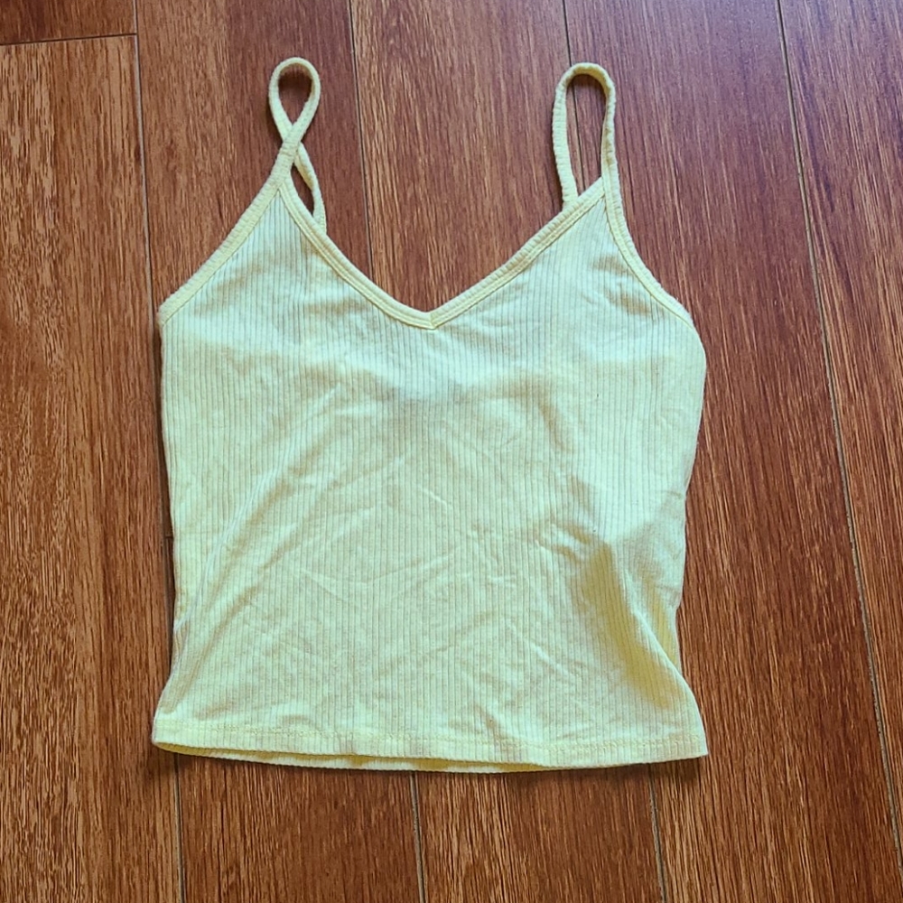 Forever 21 yellow spaghetti tank top